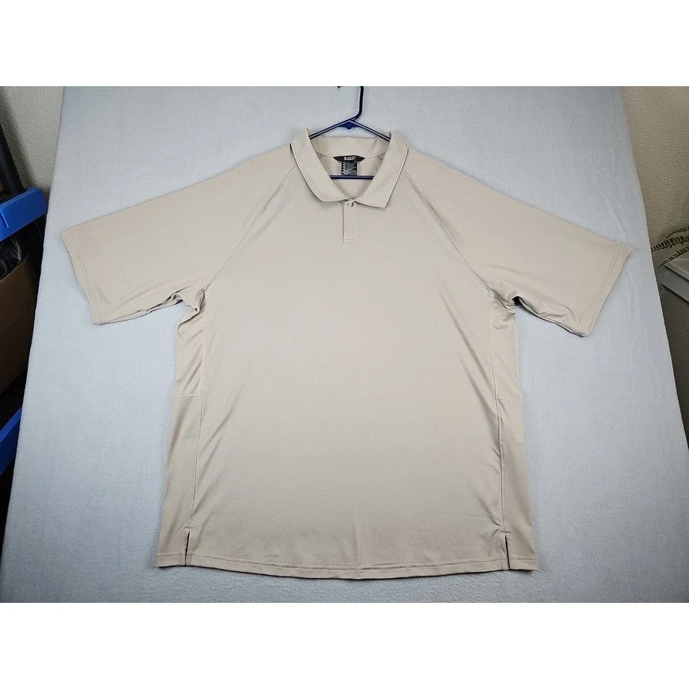 5.11 Tactical Elite Short Sleeve Polo Shirt Brown Men's Size 2XL 41285